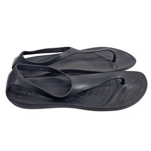 Crocs Kadee II Black Slingback‎ Flip Flops Sandals Women Size M